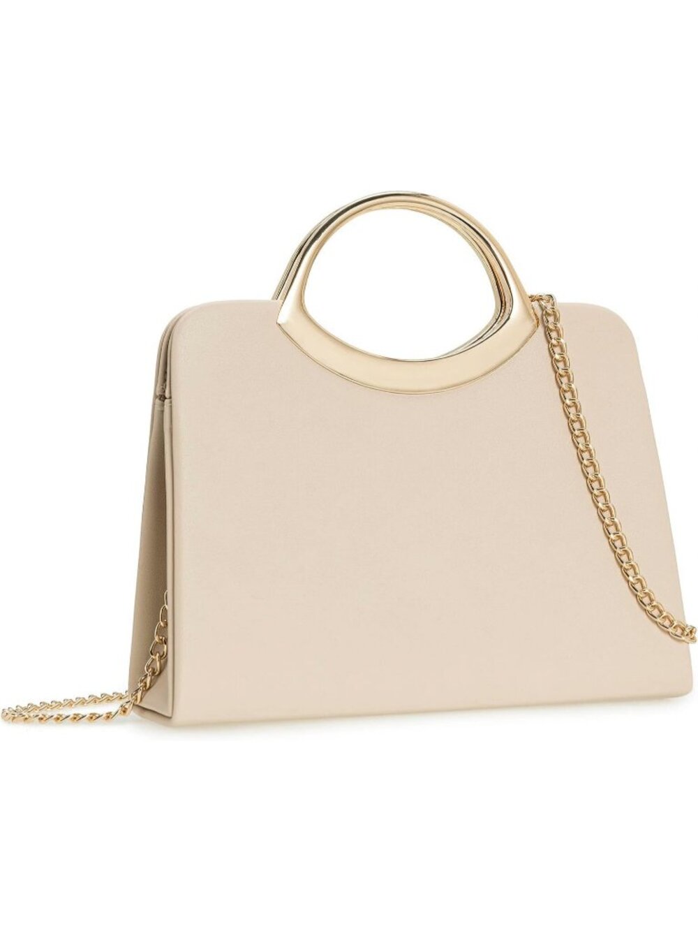 Women's Beige Small Dressy Clutch Purse For Elegant Party Wedding Evening Bag